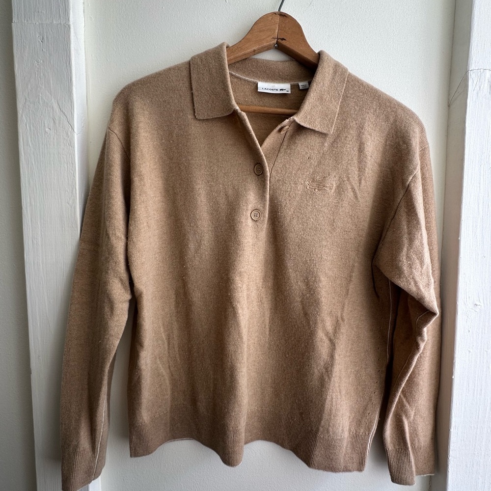 Lacoste Camel Polo Sweater